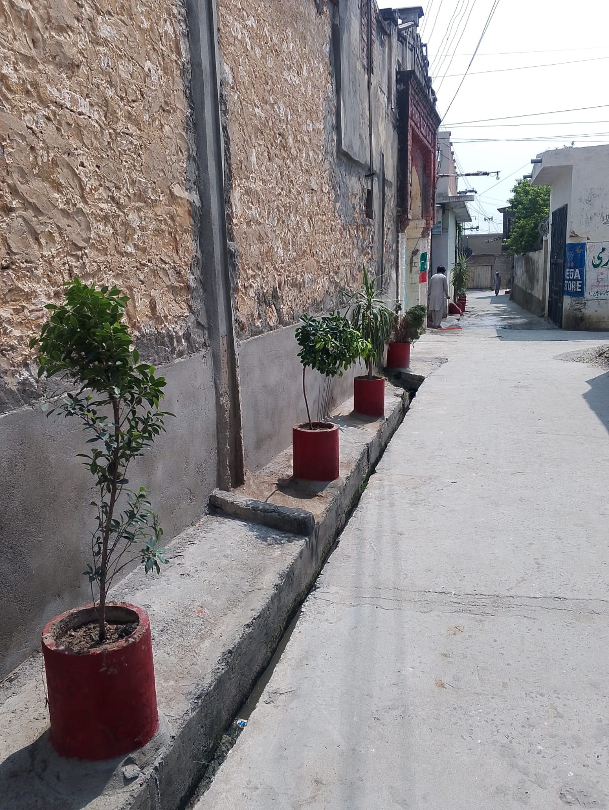 Completed lane and drainage works.