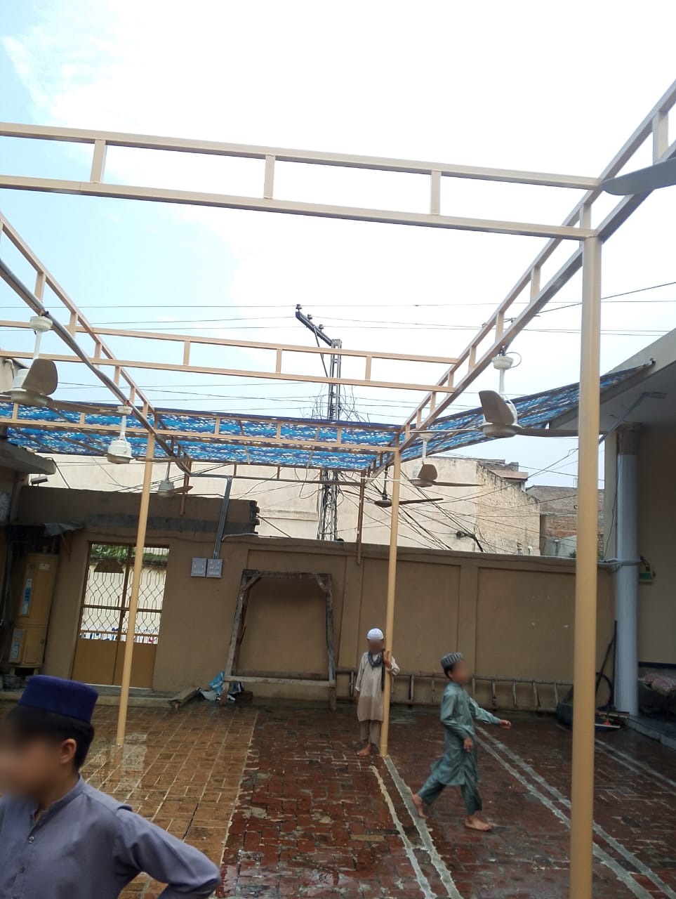 A new school structure under construction.